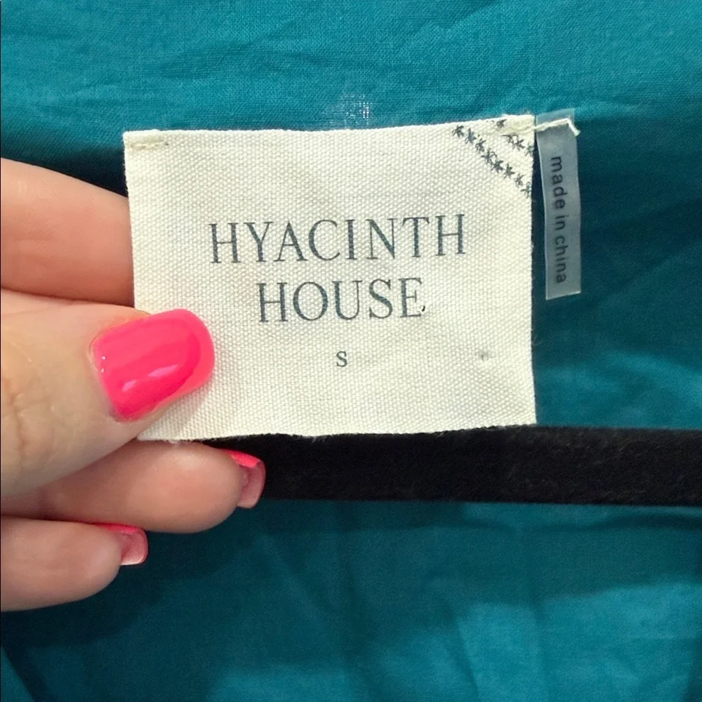 NWT Tuckernuck Hyacinth House Teal Puff Sleeve Top Size S
